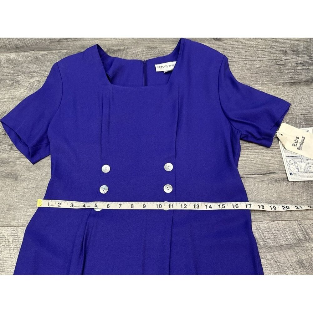 Vintage Betsys Things Dress‎ Womens 10 Purple Long Pleated Modest 90s Retro NEW - Picture 13 of 15